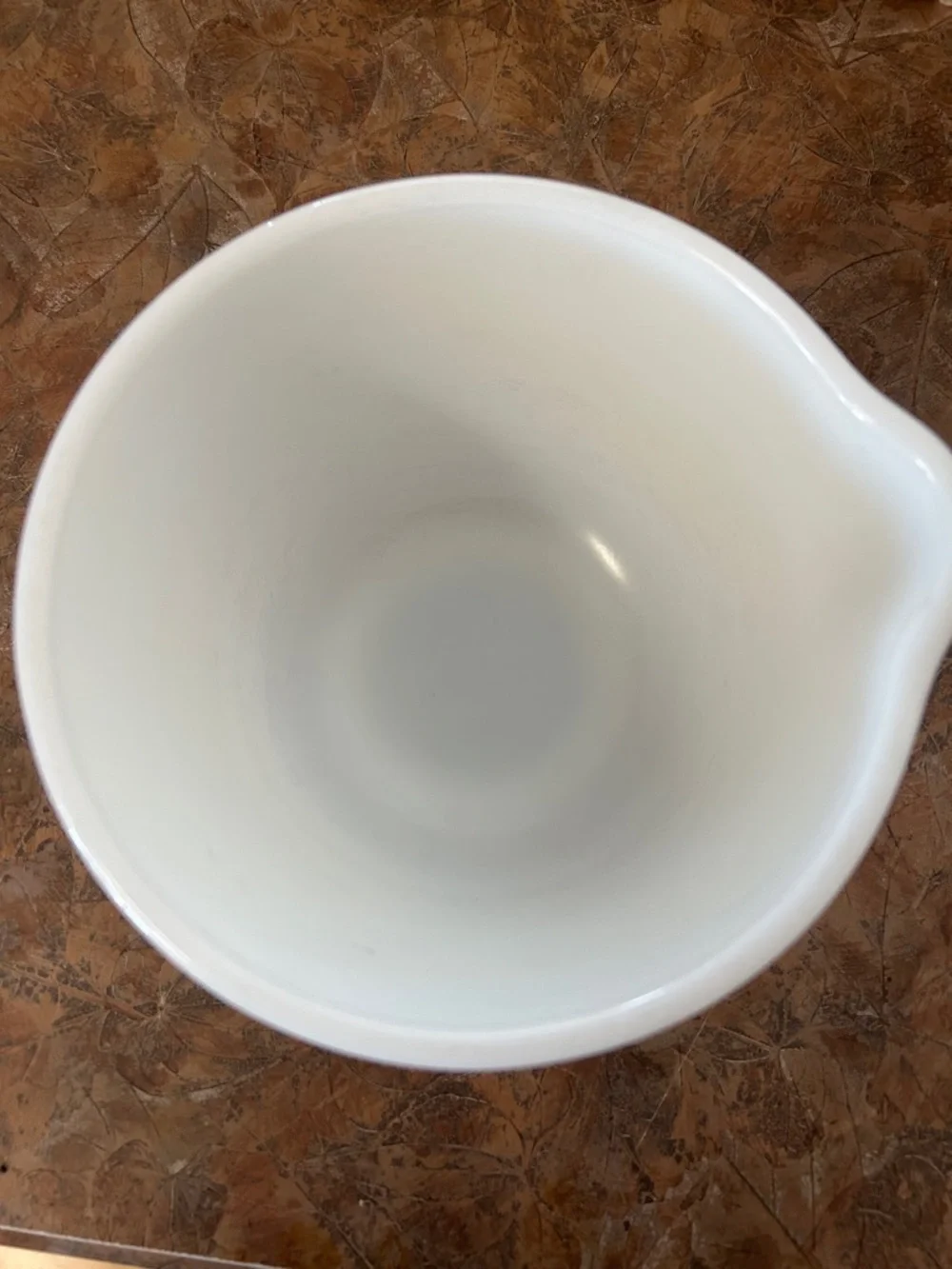 PYREX Vintage Hamilton Beach Milk Glass Mixing Bowl With Spout USA Made